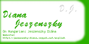 diana jeszenszky business card