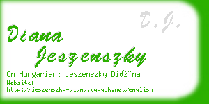diana jeszenszky business card